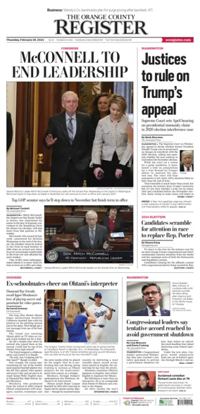 Cover of The Orange County Register