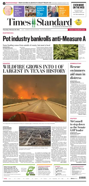 Cover of Times Standard (Eureka)