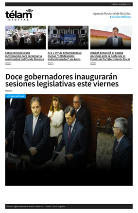 Cover of Telam - Politica
