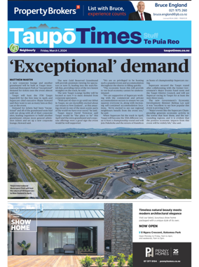 Cover of Taupo Times