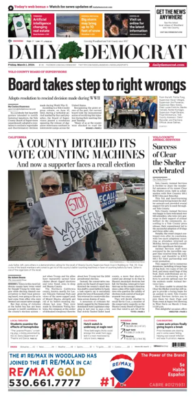 Cover of Daily Democrat (Woodland)