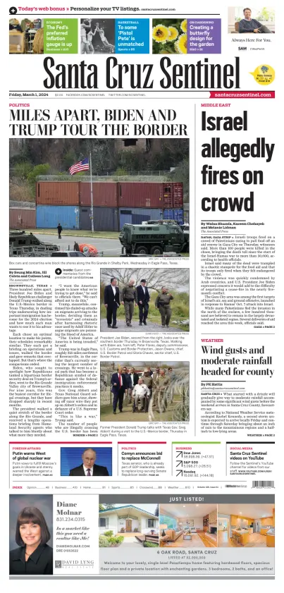Cover of Santa Cruz Sentinel