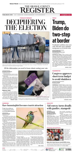 Cover of The Orange County Register