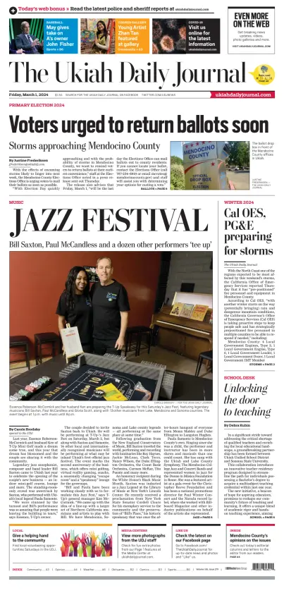 Cover of The Ukiah Daily Journal