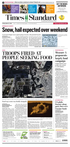 Cover of Times Standard (Eureka)