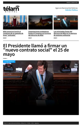 Cover of Telam - Politica