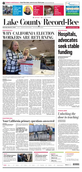 Cover of Lake County Record-Bee