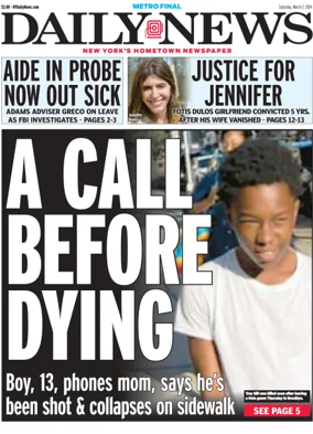 Cover of New York Daily News