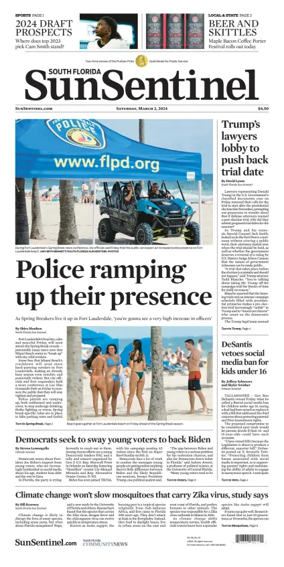Cover of Sun Sentinel Palm Beach Edition