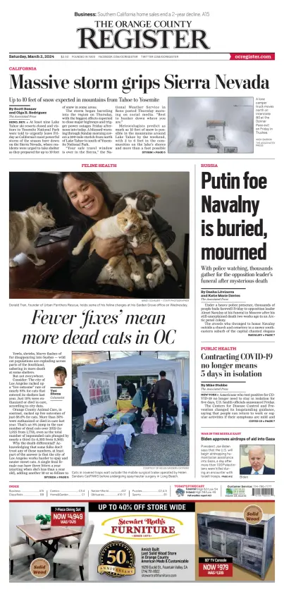 Cover of The Orange County Register