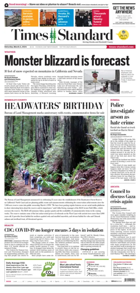 Cover of Times Standard (Eureka)