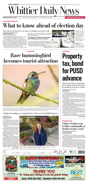 Cover of Whittier Daily News