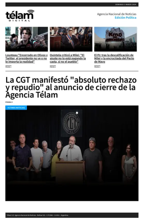 Cover of Telam - Politica