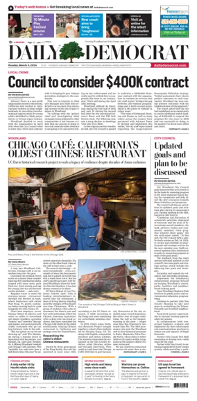 Cover of Daily Democrat (Woodland)