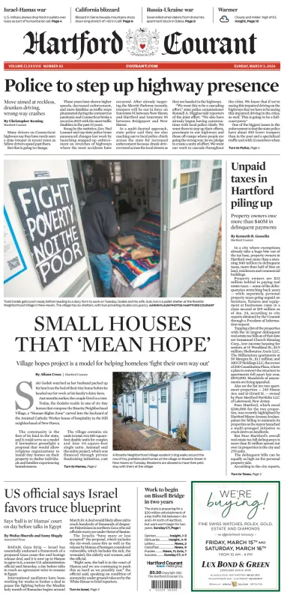 Cover of Hartford Courant (Sunday)