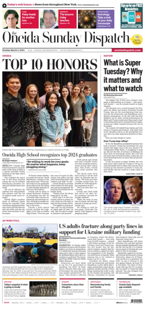 Cover of The Oneida Daily Dispatch (Oneida, NY)