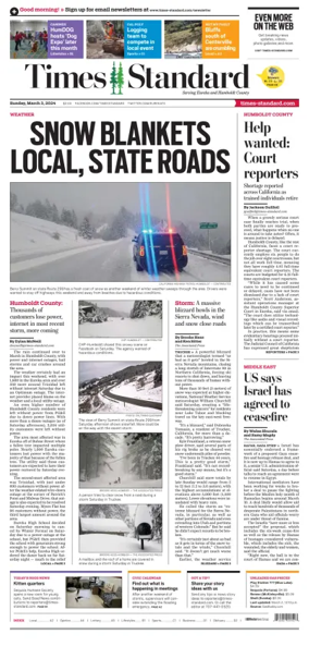 Cover of Times Standard (Eureka)