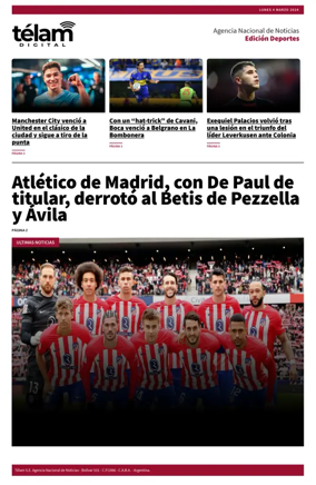 Cover of Télam - Deportes