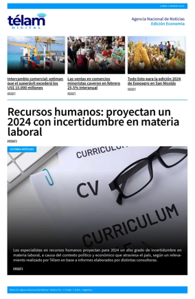 Cover of Telam - Negocios