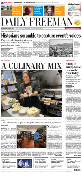 Cover of Daily Freeman (Kingston, NY)