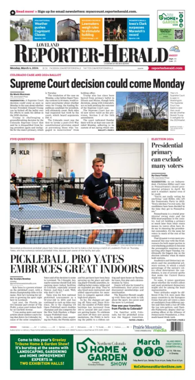 Cover of Loveland Reporter-Herald