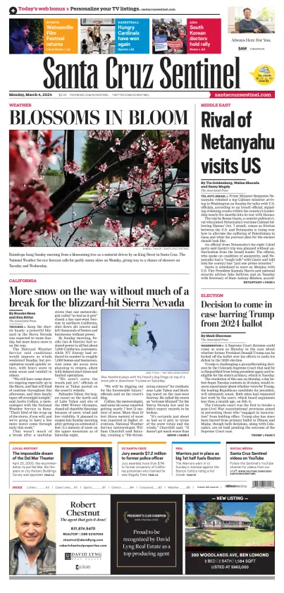 Cover of Santa Cruz Sentinel