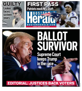 Cover of Boston Herald
