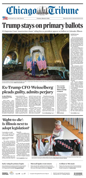 Cover of Chicago Tribune