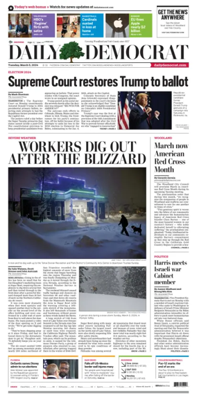 Cover of Daily Democrat (Woodland)