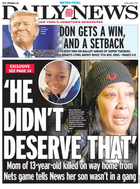 Cover of New York Daily News