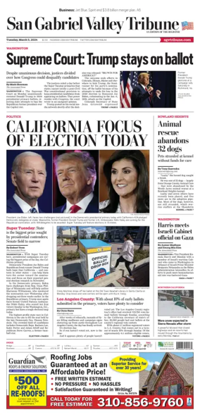 Cover of San Gabriel Valley Tribune