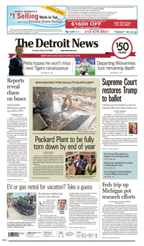 Cover of The Detroit News