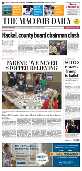 Cover of The Macomb Daily