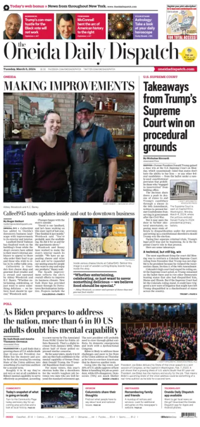 Cover of The Oneida Daily Dispatch (Oneida, NY)