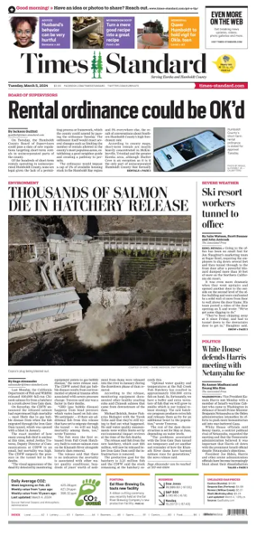 Cover of Times Standard (Eureka)