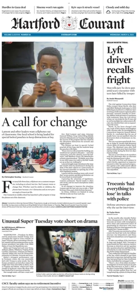 Cover of Hartford Courant