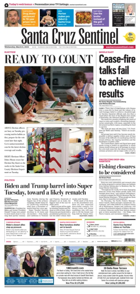 Cover of Santa Cruz Sentinel