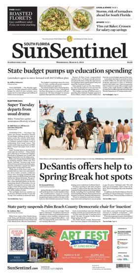 Cover of Sun Sentinel Broward Edition