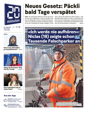 Cover of 20 Minuten - St. Gallen