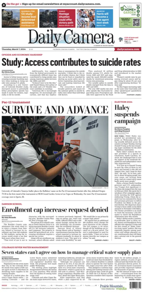 Cover of Daily Camera (Boulder)