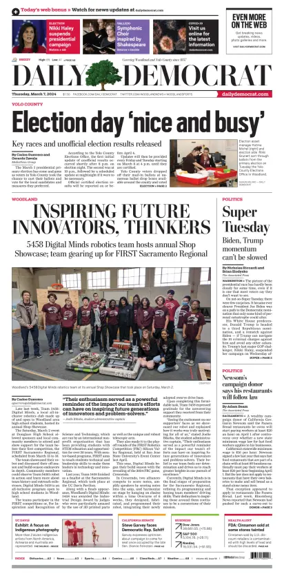 Cover of Daily Democrat (Woodland)