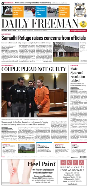 Cover of Daily Freeman (Kingston, NY)