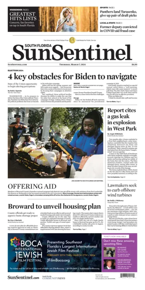 Cover of Sun Sentinel Broward Edition
