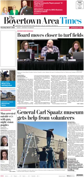 Cover of The Boyertown Area Times