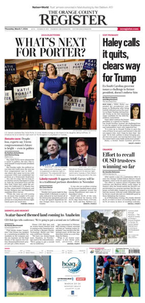 Cover of The Orange County Register
