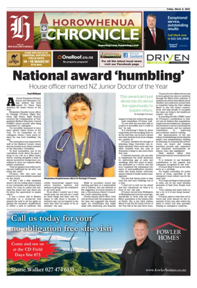 Cover of Horowhenua Chronicle