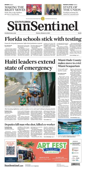 Cover of Sun Sentinel Broward Edition