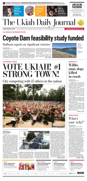 Cover of The Ukiah Daily Journal