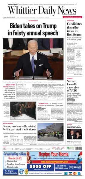 Cover of Whittier Daily News