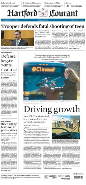 Cover of Hartford Courant